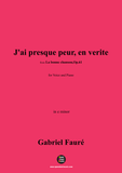G. Fauré-J'ai presque peur,en verite