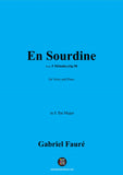 G. Fauré-En Sourdine,in E flat Major,Op.58 No.2