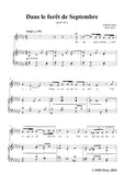 G. Fauré-Dans le forêt de Septembre,in G flat Major,Op.85 No.1