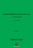 G. Fauré-Quand tu plonges tes yeux dans mes yeux