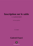 G. Fauré-Inscription sur le sable,in e minor,Op.106 No.8