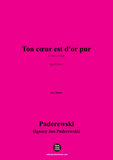 Paderewski-Ton cœur est d'or pur