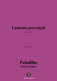 Paladilhe-Lamento provençal