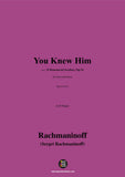 Rachmaninoff-You Knew Him