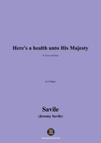 Savile-Here's a health unto His Majesty
