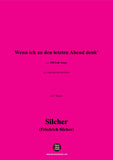 Silcher-Wenn ich an den letzten Abend denk