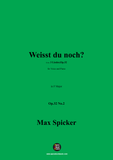 Spicker-Weisst du noch?,Op.32 No.2