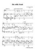 Alma Mahler-Die stille Stadt,for Voice and Piano