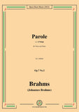 Brahms-Parole,Op.7 No.2