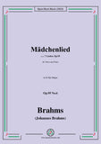 Brahms-Madchenlied,Op.95 No.6