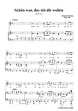 Brahms-Schon war,das ich dir weihte,Op.95 No.7