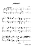 Brahms-Rhapsody,from 4 Klavierstucke,Op.119 No.4,in E flat Major,for Piano