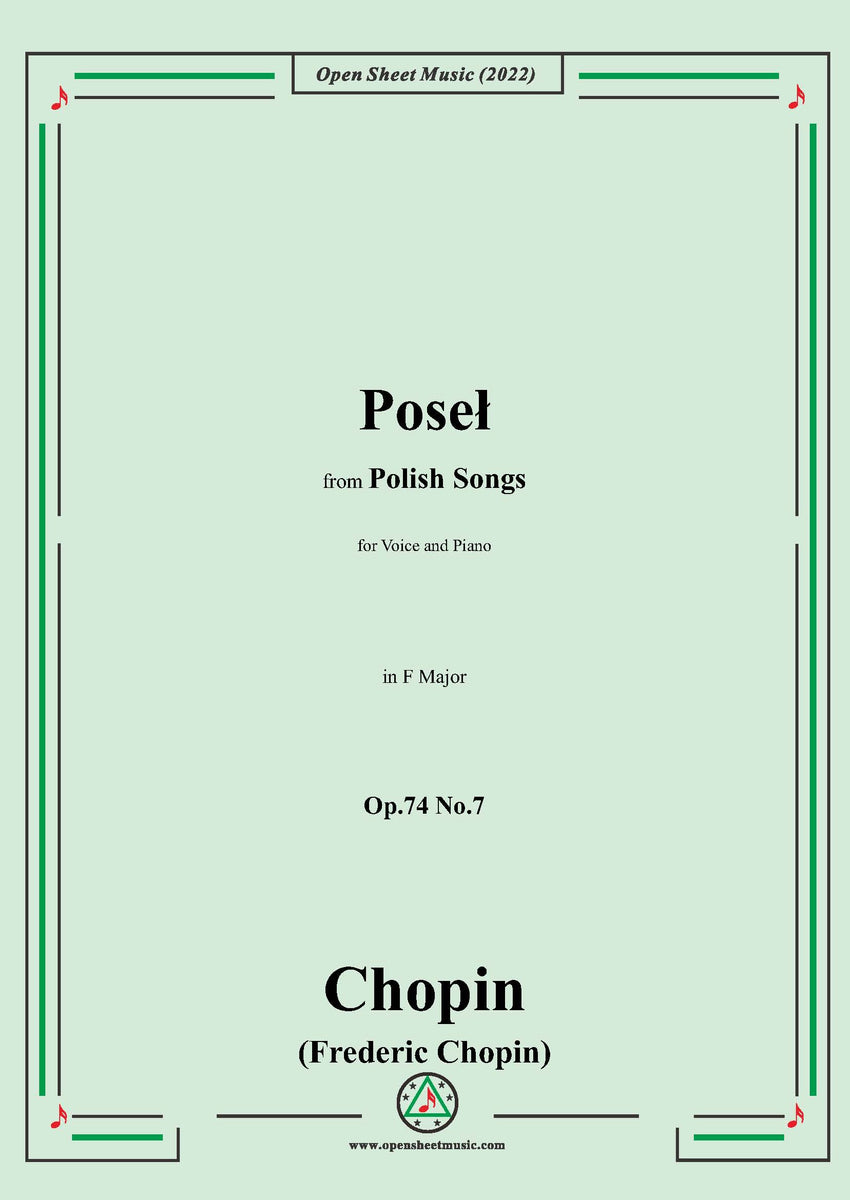 Chopin Poseł(Der Bote),Op.74 No.7 – Open Sheet Music