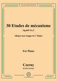 Czerny-30 Etudes de mécanisme,Op.849 No.3,Allegro non troppo in C Major,for Piano