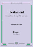 Duparc-Testament,for Flute and Piano