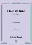 G. Fauré-Clair de lune,Op.46 No.2