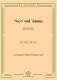 Schubert-Nacht und Träume,for Voice and Piano