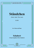 Schubert-Standchen(Hark,Hark!The Lark),D.889,for 2 Flutes&Piano