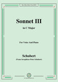 Schubert-Sonnet III