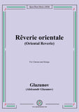 Glazunov-Rêverie orientale(Oriental Reverie),for Clarinet and Strings
