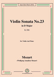 Mozart-Violin Sonata No.23,in D Major