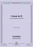 Pachelbel-Canon in D,P.37 No.1,for Cello and Piano
