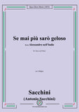 Sacchini-Se mai più sarò geloso,in A Major,for Voice and Piano