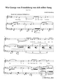 Schoenberg-Wie George von Frundsberg von sich selber Sang