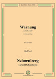 Schoenberg-Warnung,Op.3 No.3