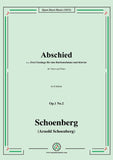 Schoenberg-Abschied,in d minor,Op.1 No.2