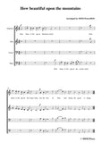 Nameless-Christmas Carol,How beautiful upon the mountains,in C Major,for 4 Voice
