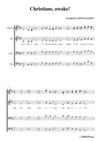 Nameless-Christmas Carol,Christians,awake,in D Major,for 4 Voice