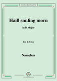Nameless-Christmas Carol,Haill smiling morn,in D Major,for 4 Voice