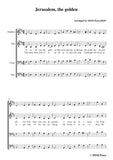Nameless-Christmas Carol,Jerusalem,the golden,in D Major,for 4 Voice