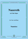 Nameless-Christmas Carol,Nazereth,in E flat Major,for voice and piano