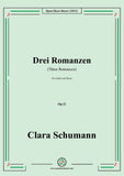 Clara Schumann-Three Romances,Op.22,for Violin and Piano