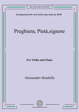 Stradella-Preghiera;Pietà,signore, for Violin and Piano