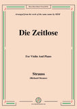 Richard Strauss-Die Zeitlose, for Violin and Piano