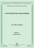 Richard Strauss-Ach Lieb,Ich Muss Nun Scheiden, for Violin and Piano
