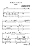 Richard Strauss-Ruhe,Meine Seele!, for Violin and Piano