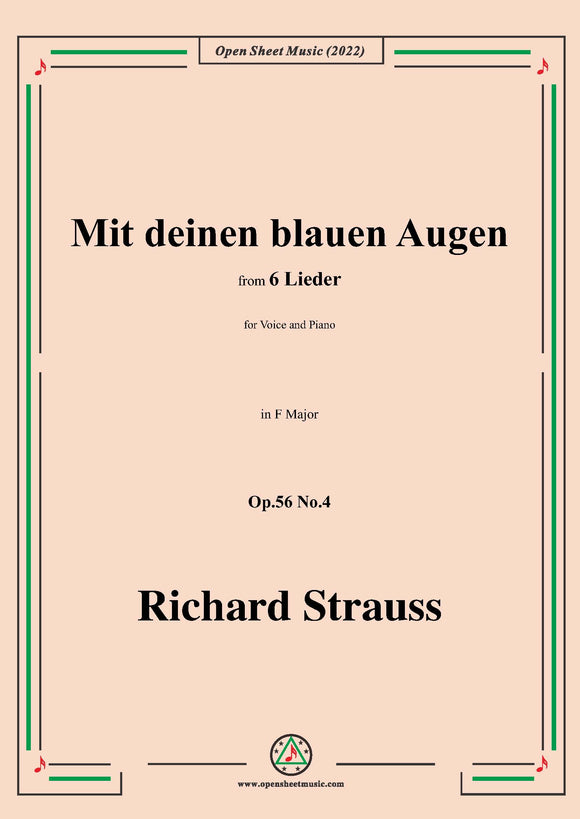 Richard Strauss-Mit deinen blauen Augen