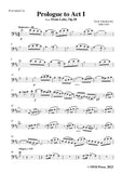 Tchaikovsky-Prologue to Act I,for Cello(or Bassoon or Trombone) and Piano