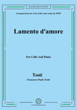Tosti-Lamento d'amore, for Cello and Piano
