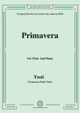 Tosti-Primavera, for Flute and Piano