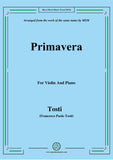 Tosti-Primavera, for Violin and Piano