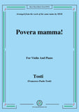 Tosti-Povera mamma!, for Violin and Piano
