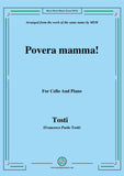 Tosti-Povera mamma!, for Cello and Piano