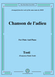 Tosti-Chanson de l'adieu, for Flute and Piano