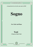 Tosti-Sogno, for Cello and Piano