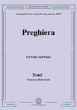 Tosti-Preghiera, for Flute and Piano